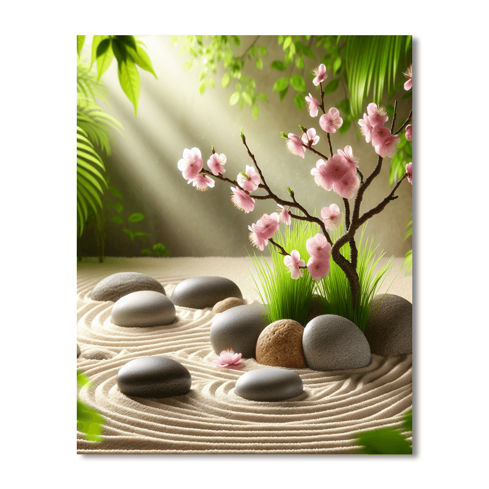 Blissful Zen Garden Painting Number Kit