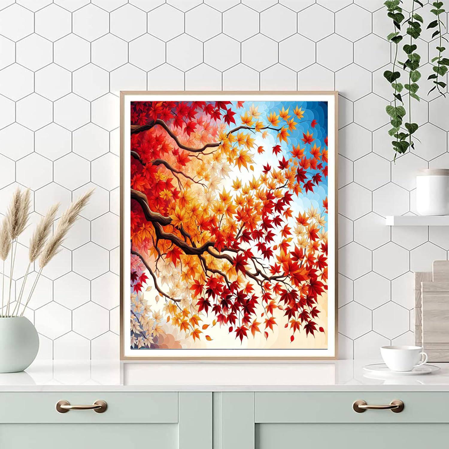 Timeless Autumn Leaves Numbered Painting Kits