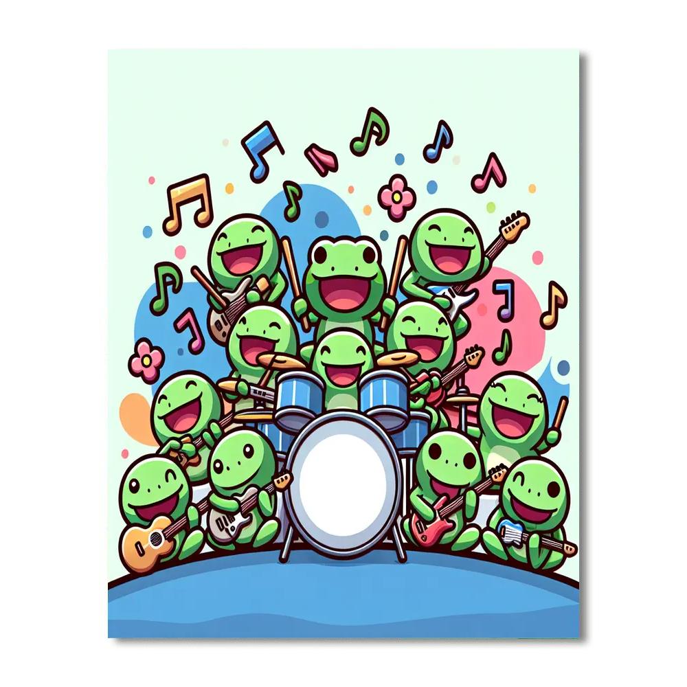 Funky Frog Band Numbered Painting Kits