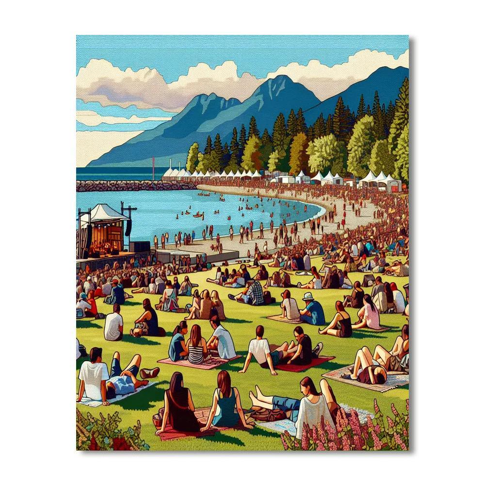 Vancouver Folk Music Festival - Canada DIY Paint By Numbers
