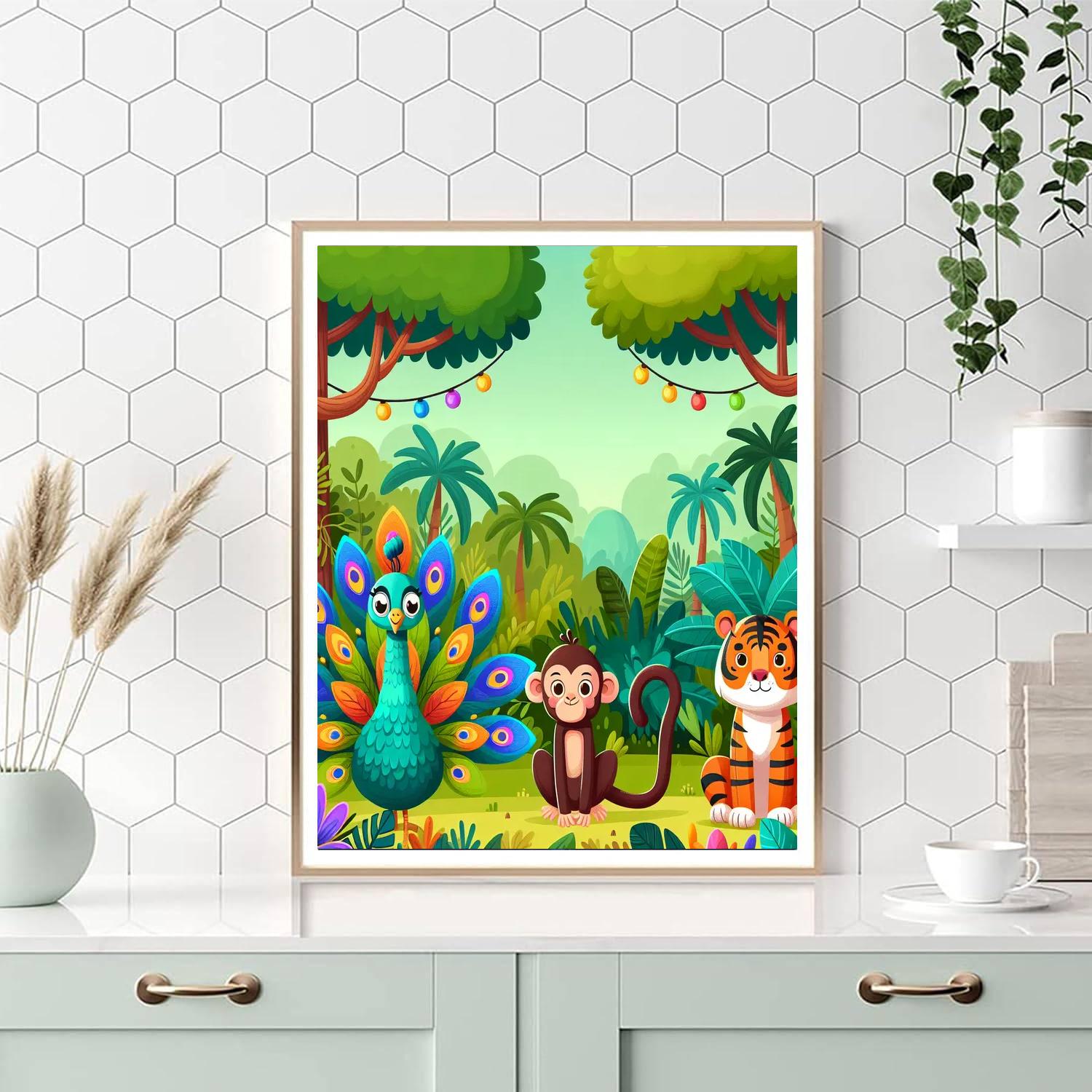 Fantasy Jungle Safari Numbered Painting Kits