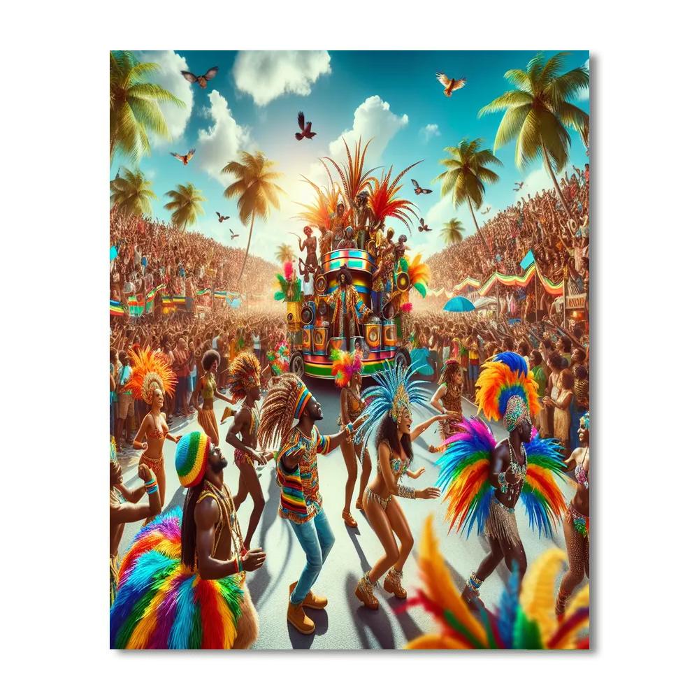 Saint Lucia Carnival - Saint Lucia Paint By Numbers Art