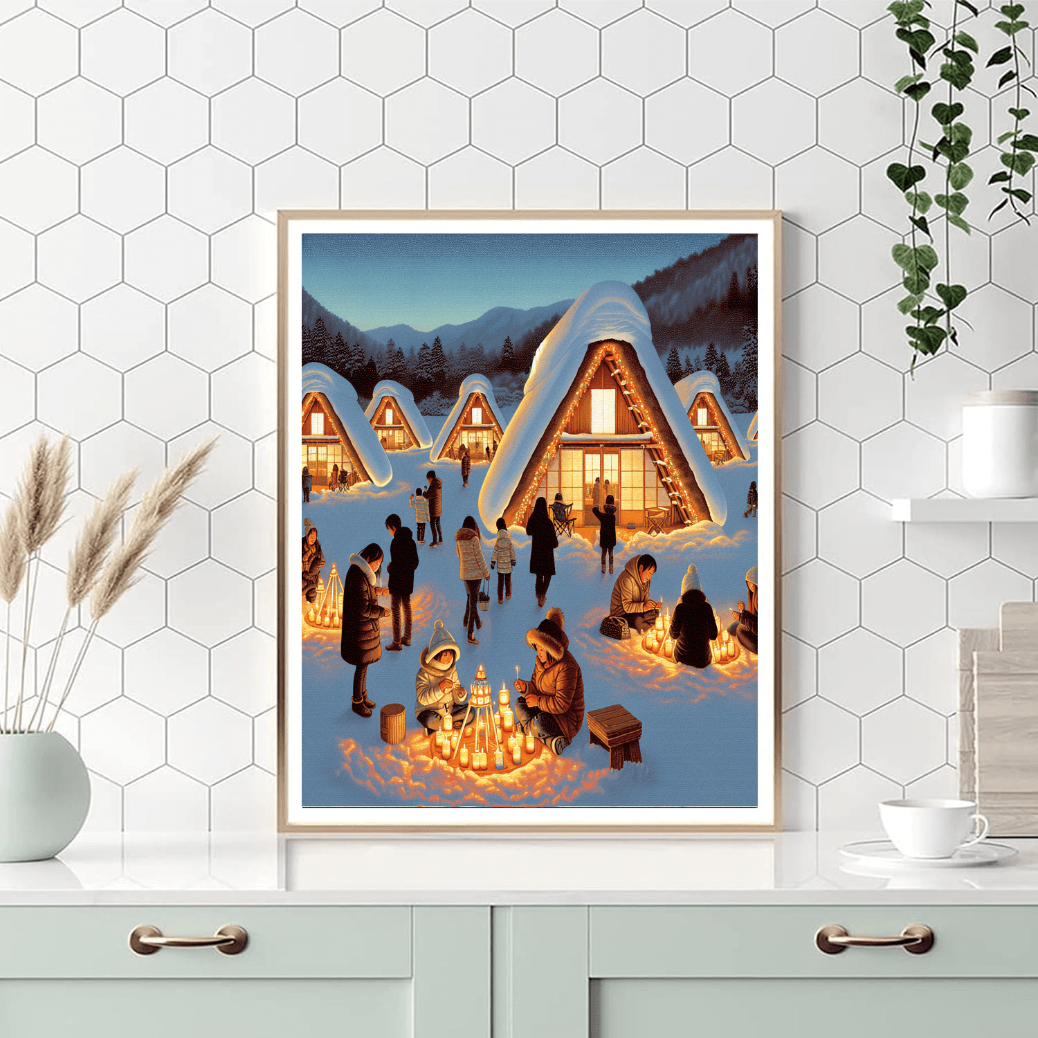 Yokote Kamakura Snow Festival - Japan Paint By Numbers Kits