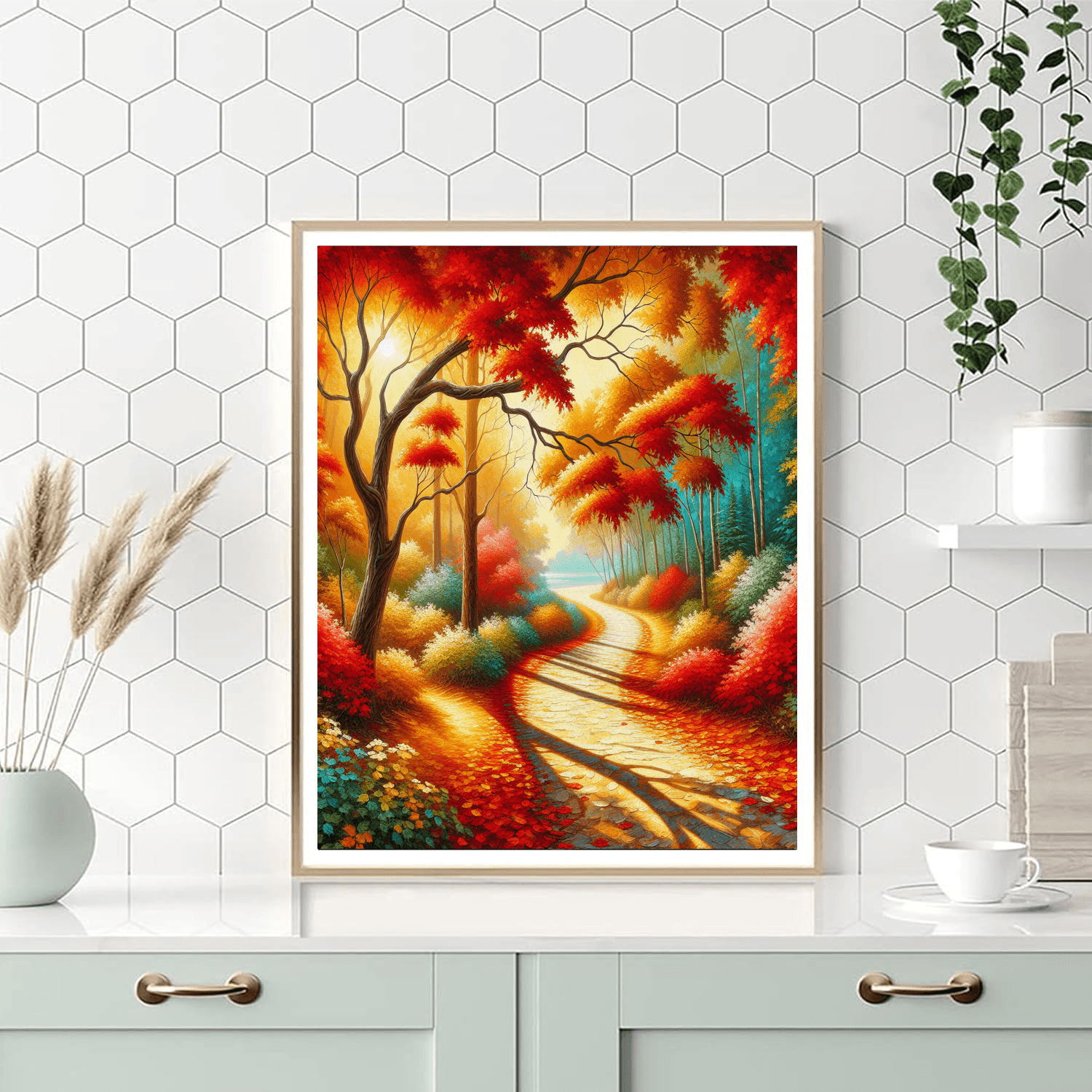 Dreamy Autumn Pathway Paint By Number