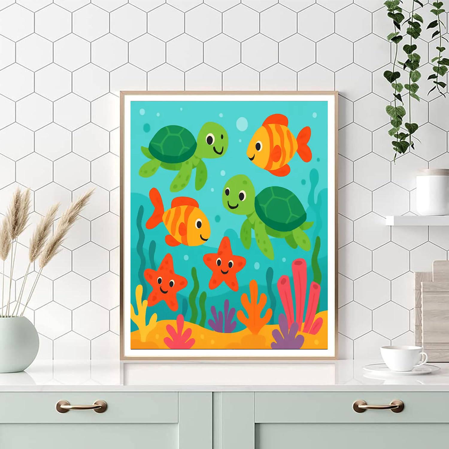 Charming Undersea Friends DIY Paint By Numbers