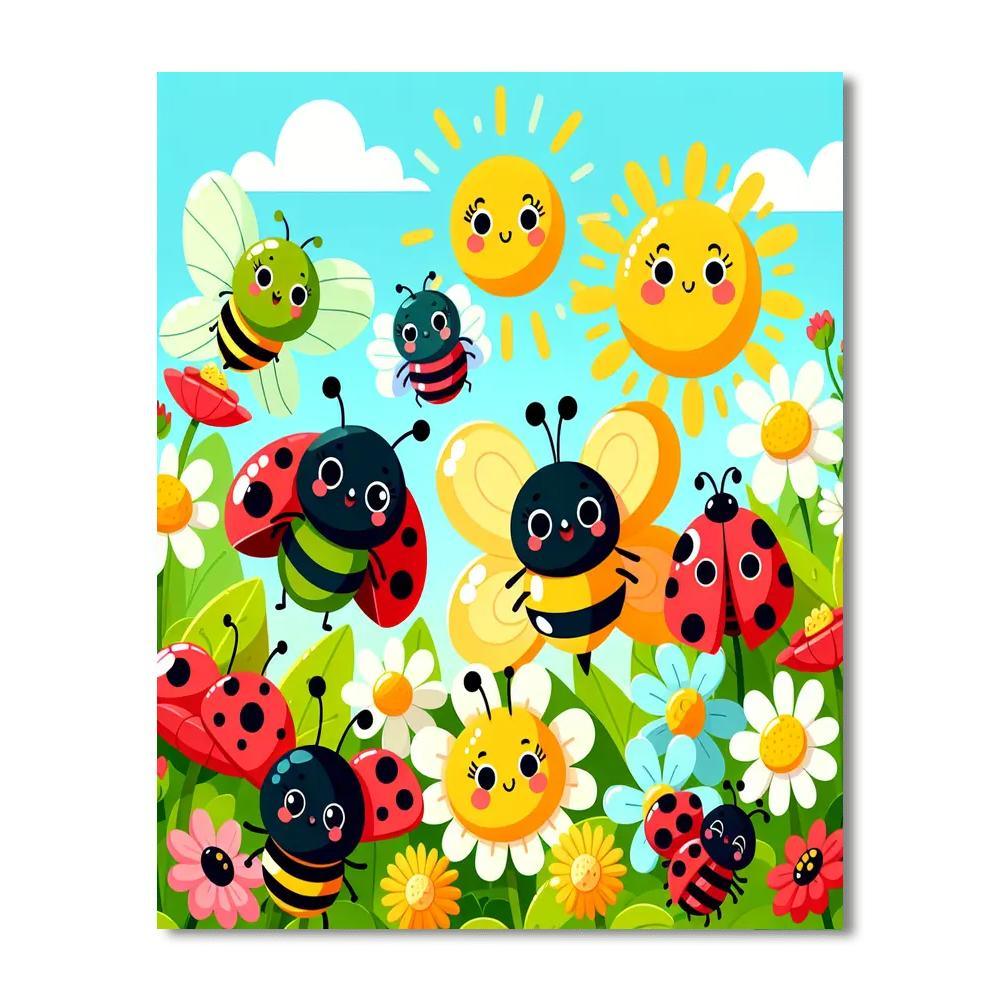 Giggling Garden Friends Painting By Numbers Kit