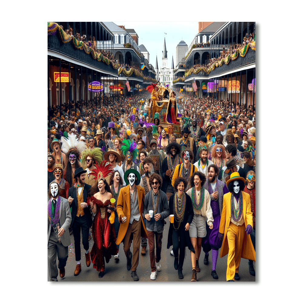 New Orleans Mardi Gras - Usa Painting Number Kit