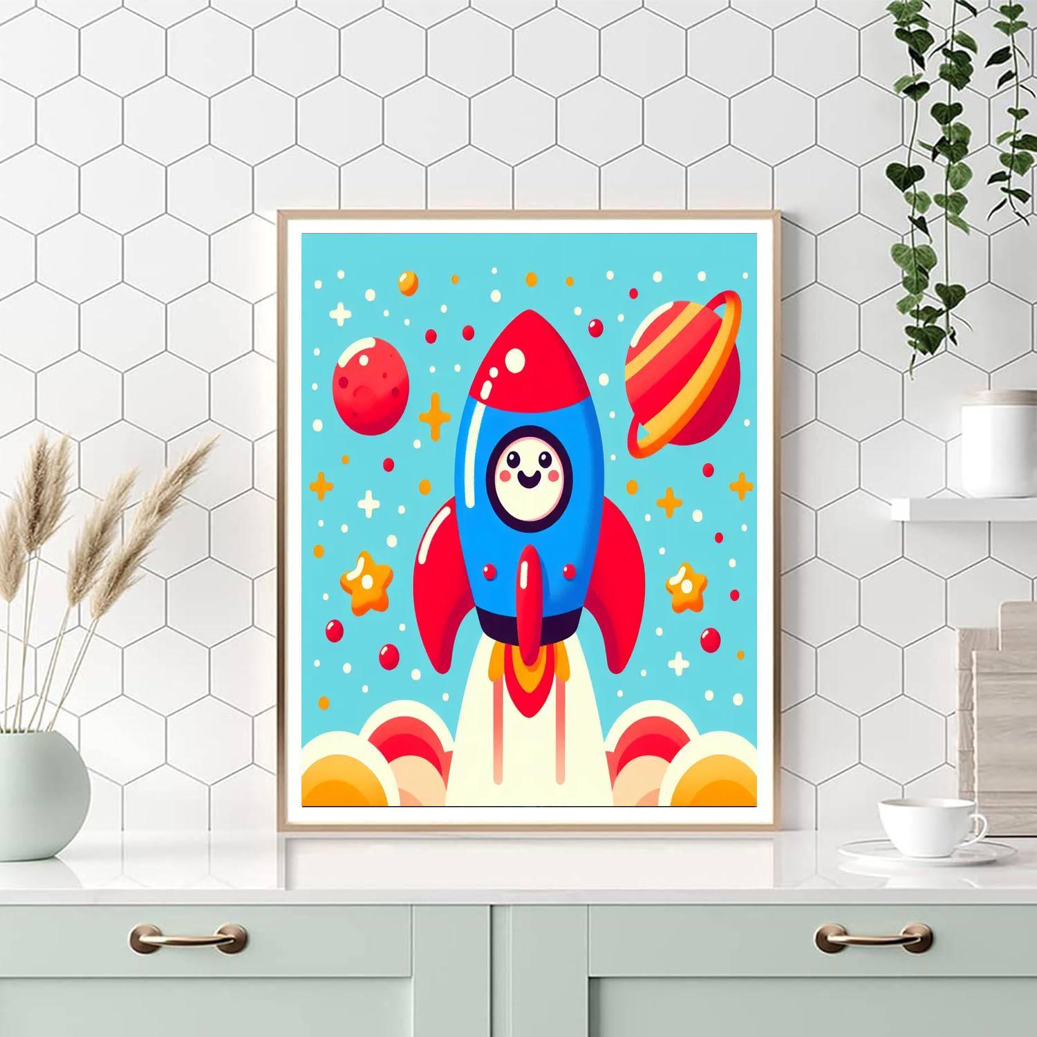 Rocket Space Adventure Paint By Numbers Kits