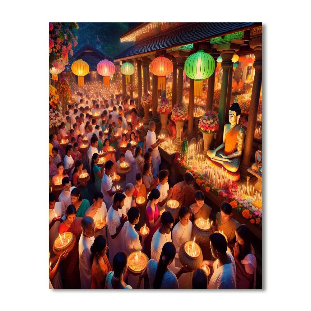 Wesak Festival - Sri Lanka Numbered Painting Kits