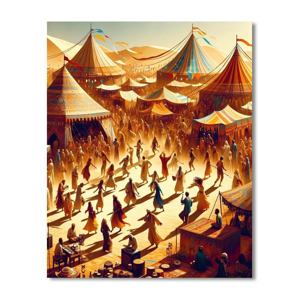 Bohemian Desert Festival Number Painting