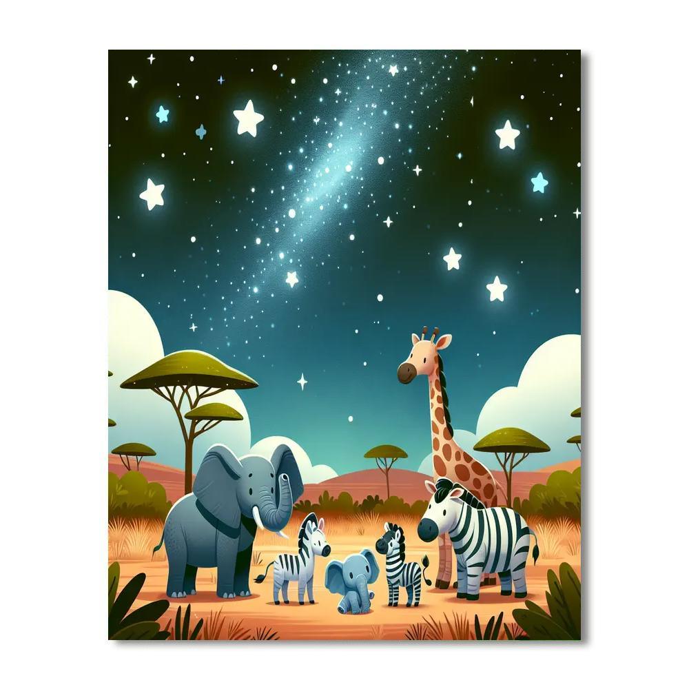Safari Star Gazers Paint By Color