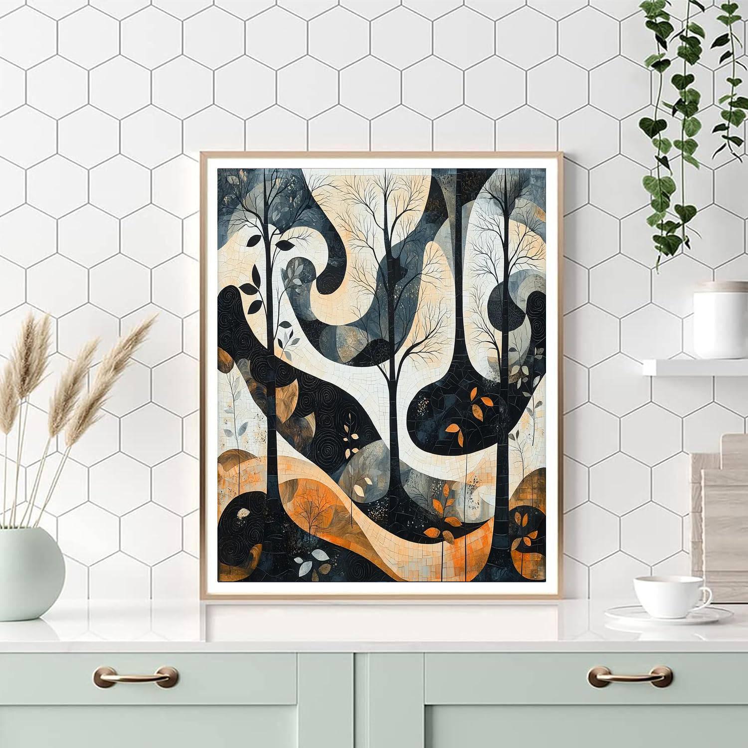 M.C. Escher Inspired Harmony Of Patterns  Number Painting