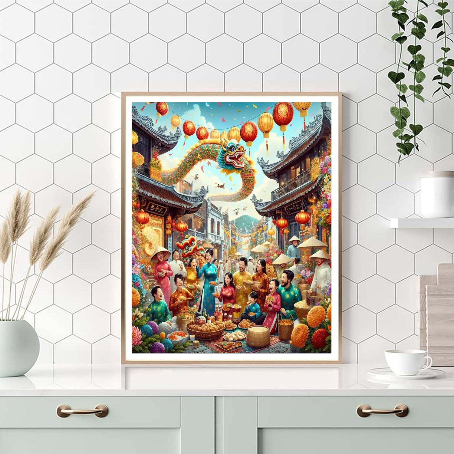 Chinese New Year - Vietnam Numbered Painting Kits