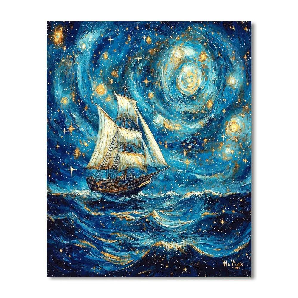 Vincent Van Gogh Inspired Celestial Navigator  Painting By Numbers Kit