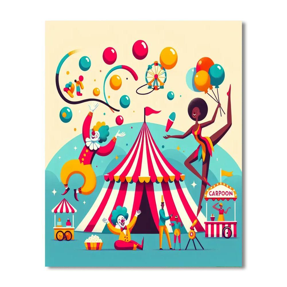 Circus Funfair Paint By Numbers Art