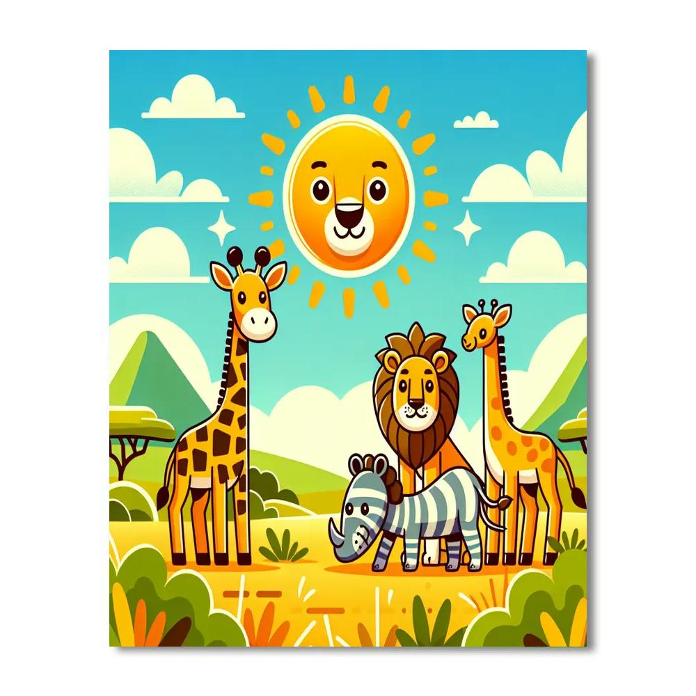 Safari Dreams Paint By Numbers Art