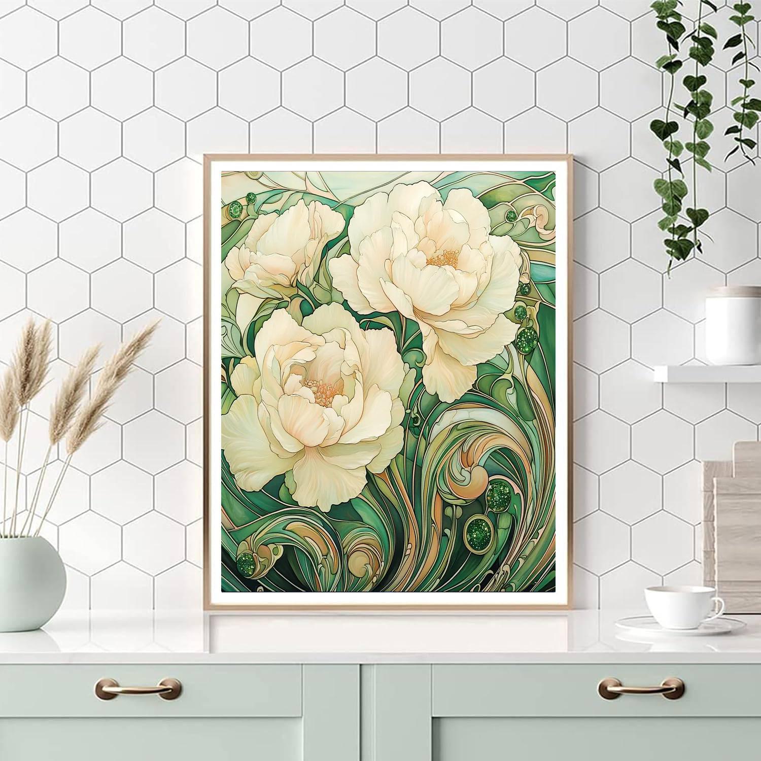 Alphonse Mucha Inspired Mystical Garden Reverie  Paint By Number