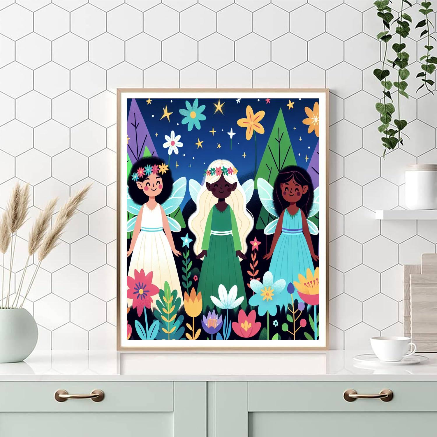 Garden Fairy Celebration Painting By Numbers Kit