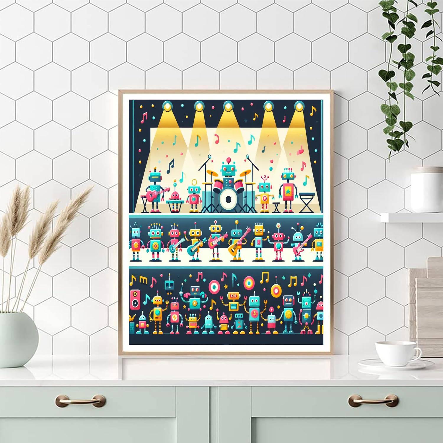 Robot Rockstars Painting Number Kit