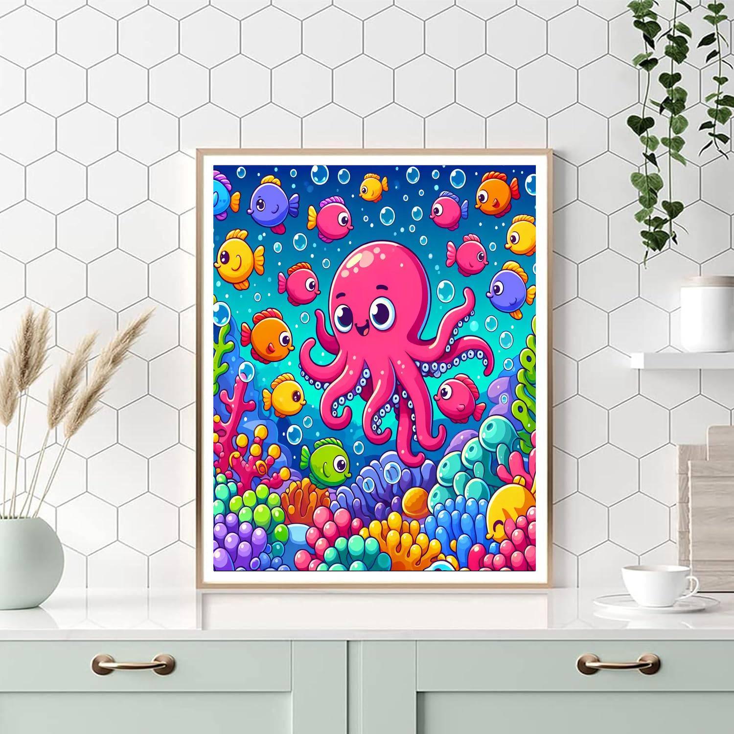 Colorful Underwater Scene Numbered Painting Kits