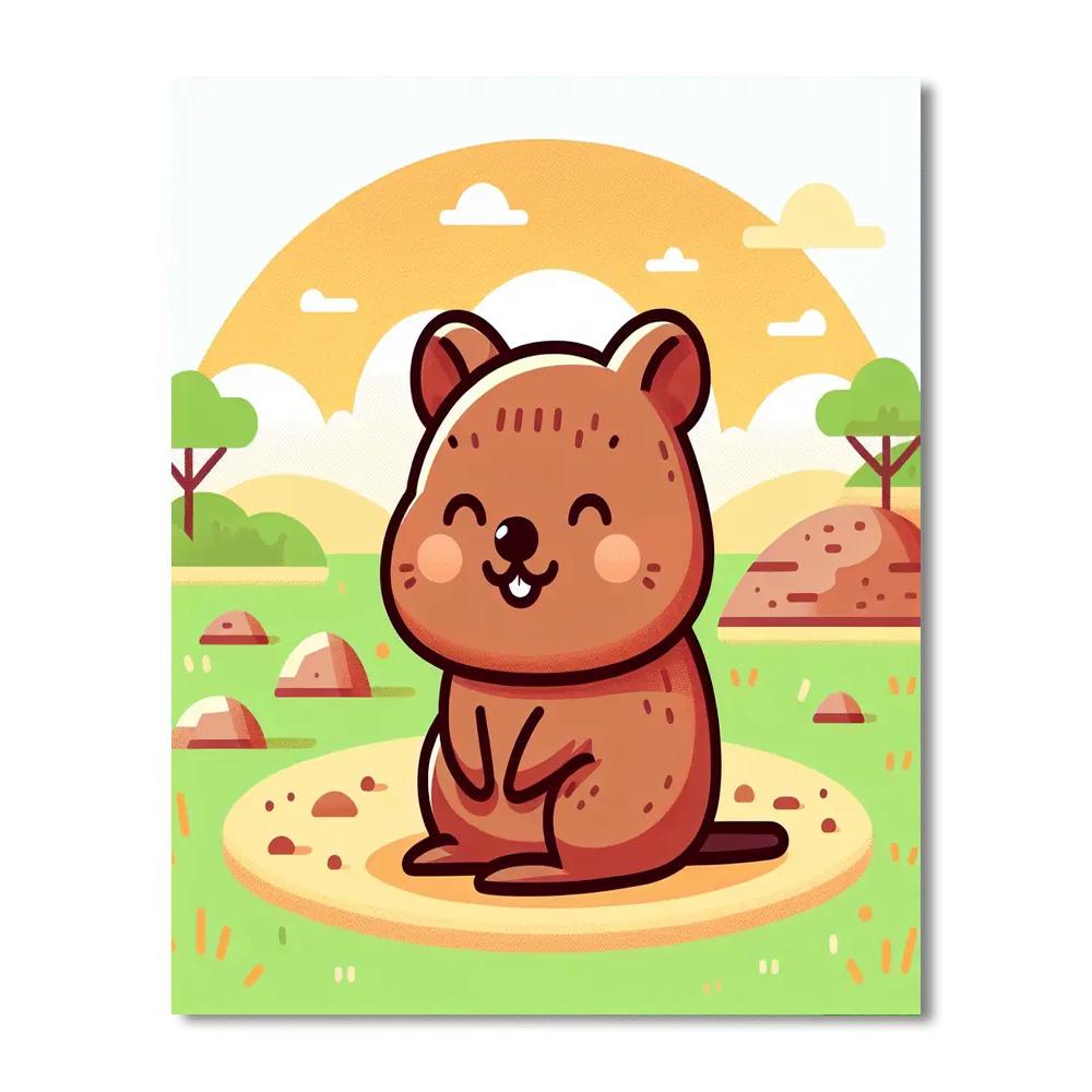 Quizzical Quokka Paint By Numbers Art