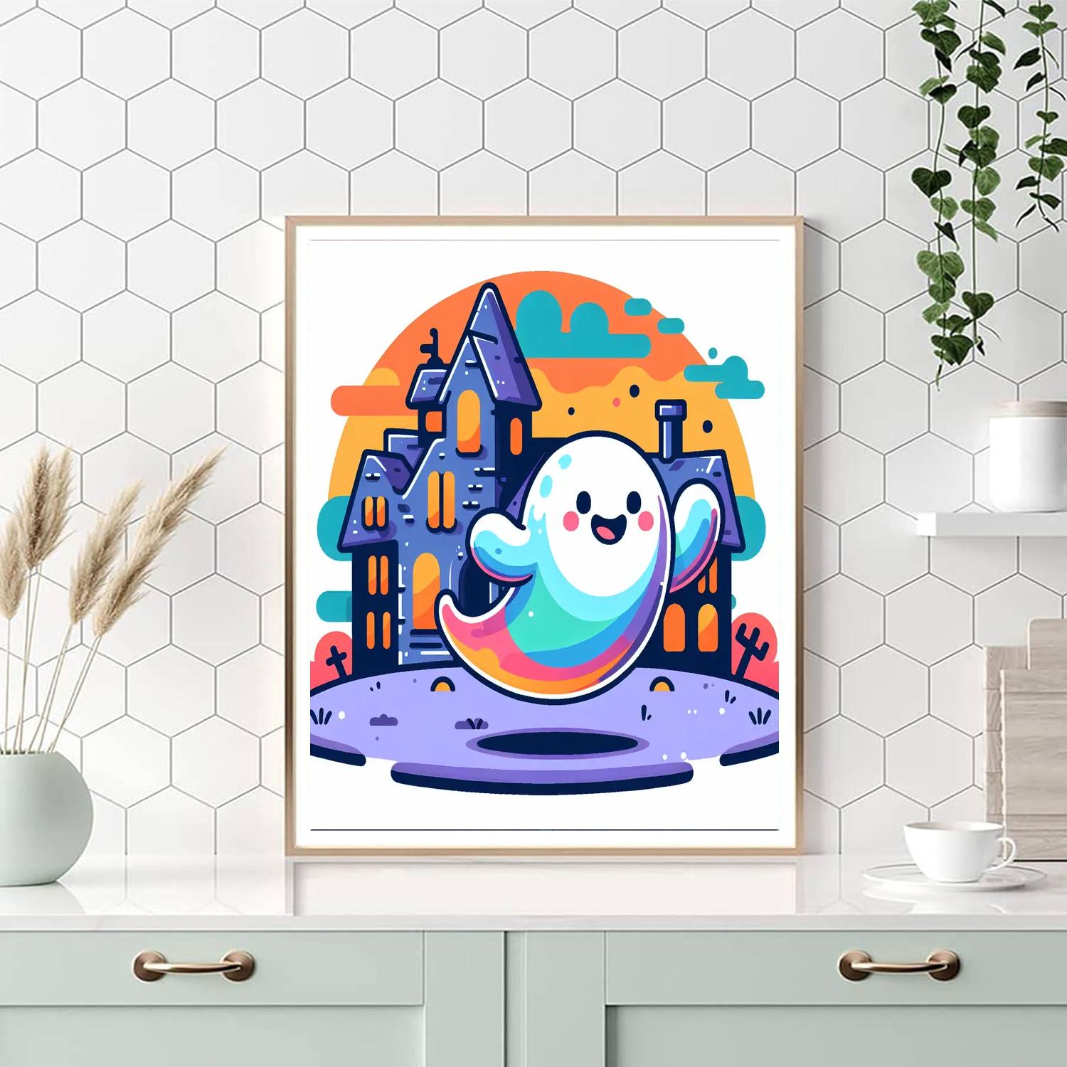 Friendly Ghost Haunt Painting Number Kit