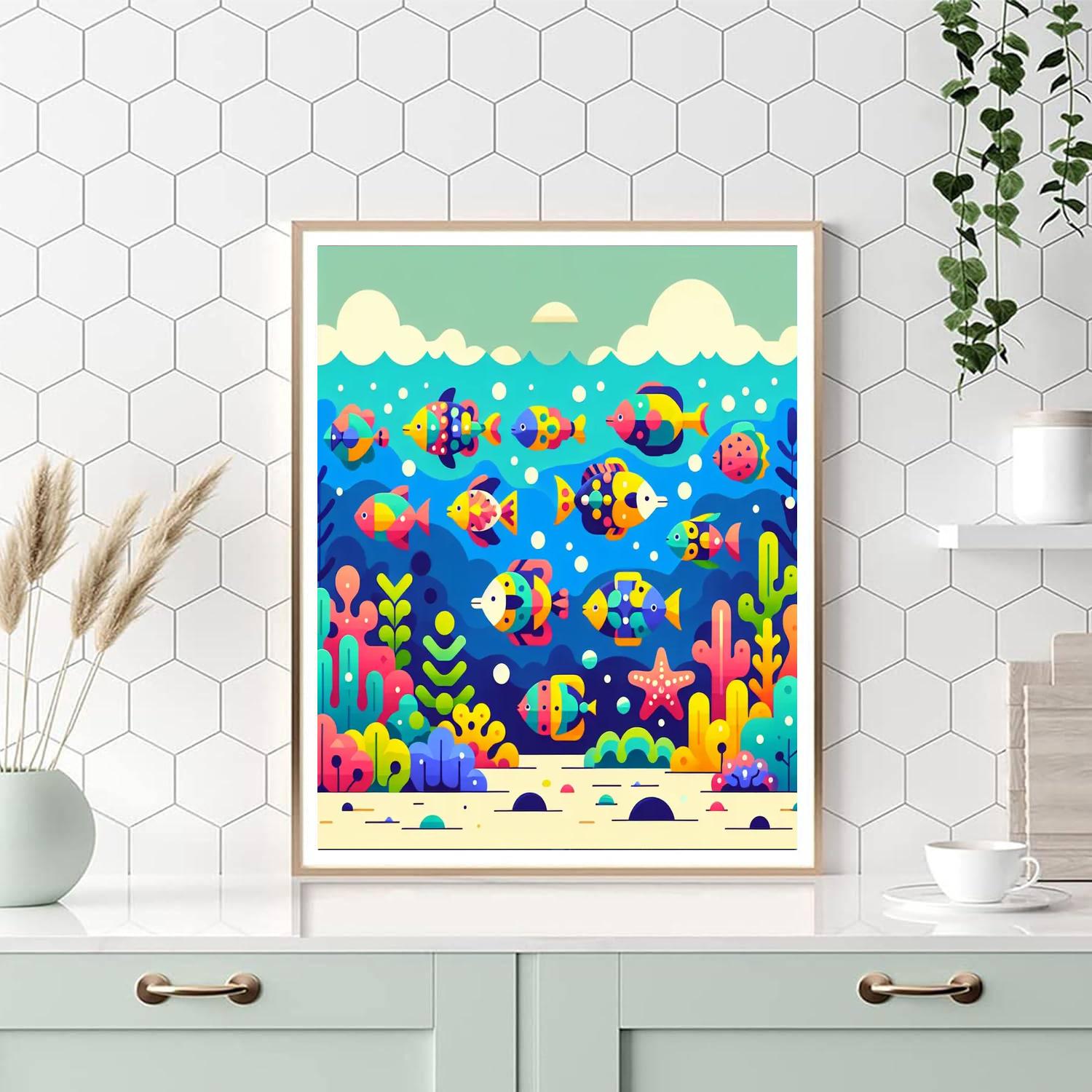 Lively Lagoons Numbered Painting Kits