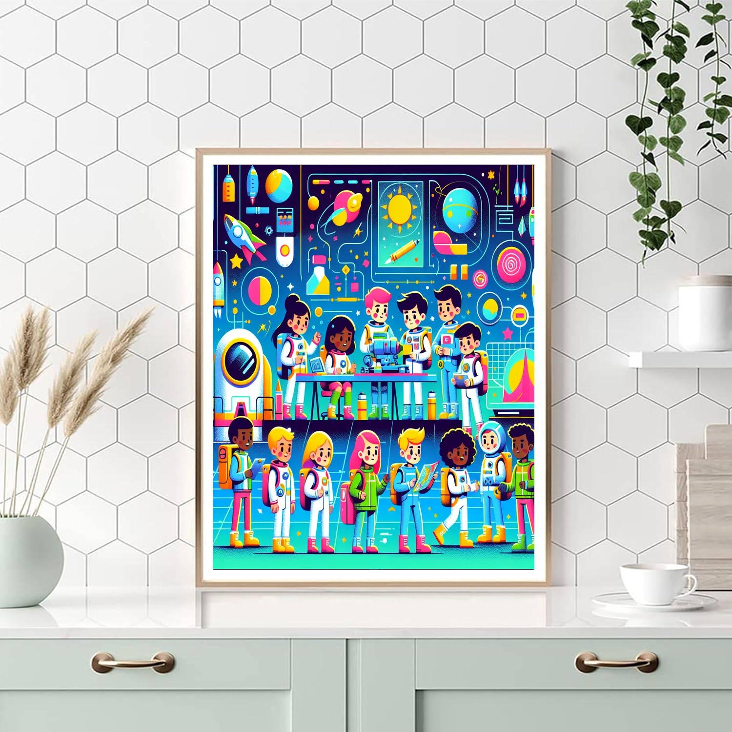 Space Mission Hq Numbered Painting Kits