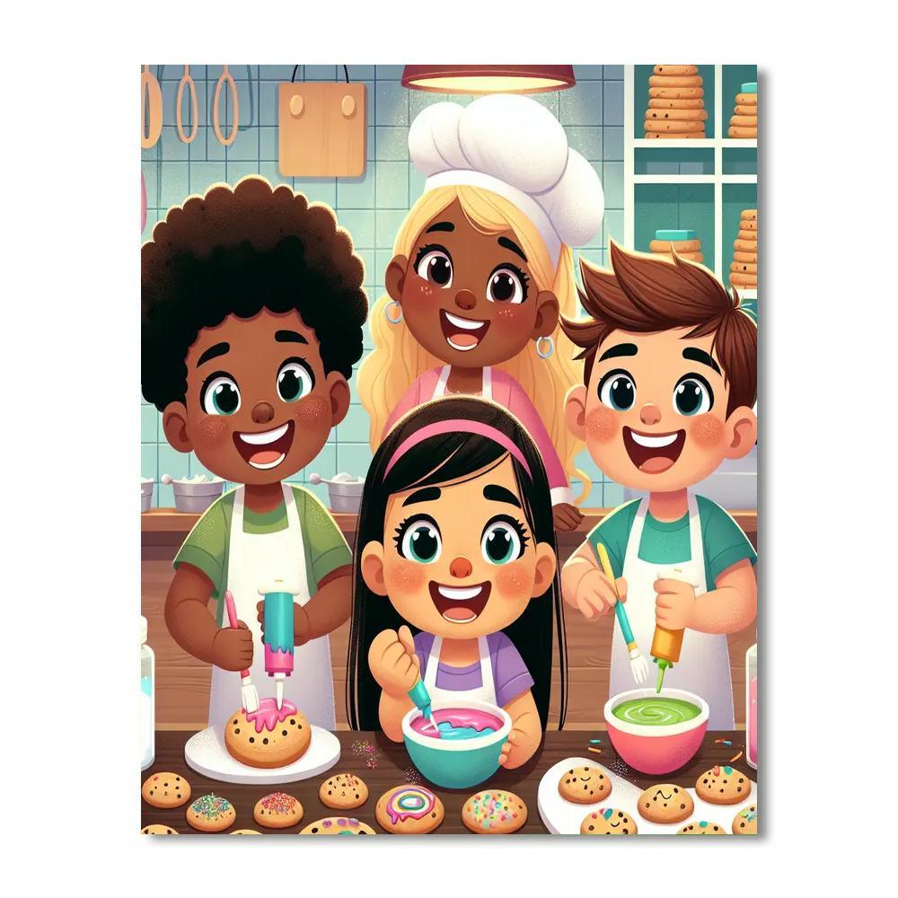 Cheerful Cookie Bakery Paint By Numbers Kits