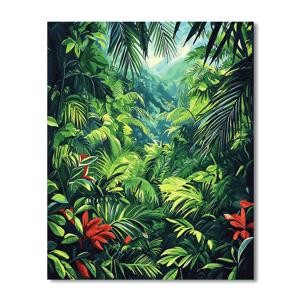 Frida Kahlo Inspired Lush Jungle  DIY Paint By Numbers