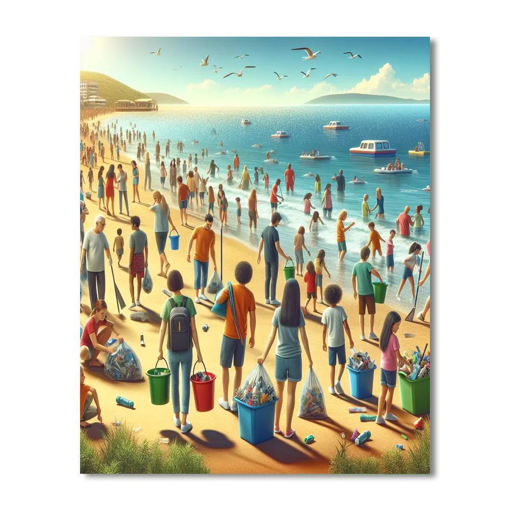 The Great British Beach Clean - Nationwide Paint By Numbers