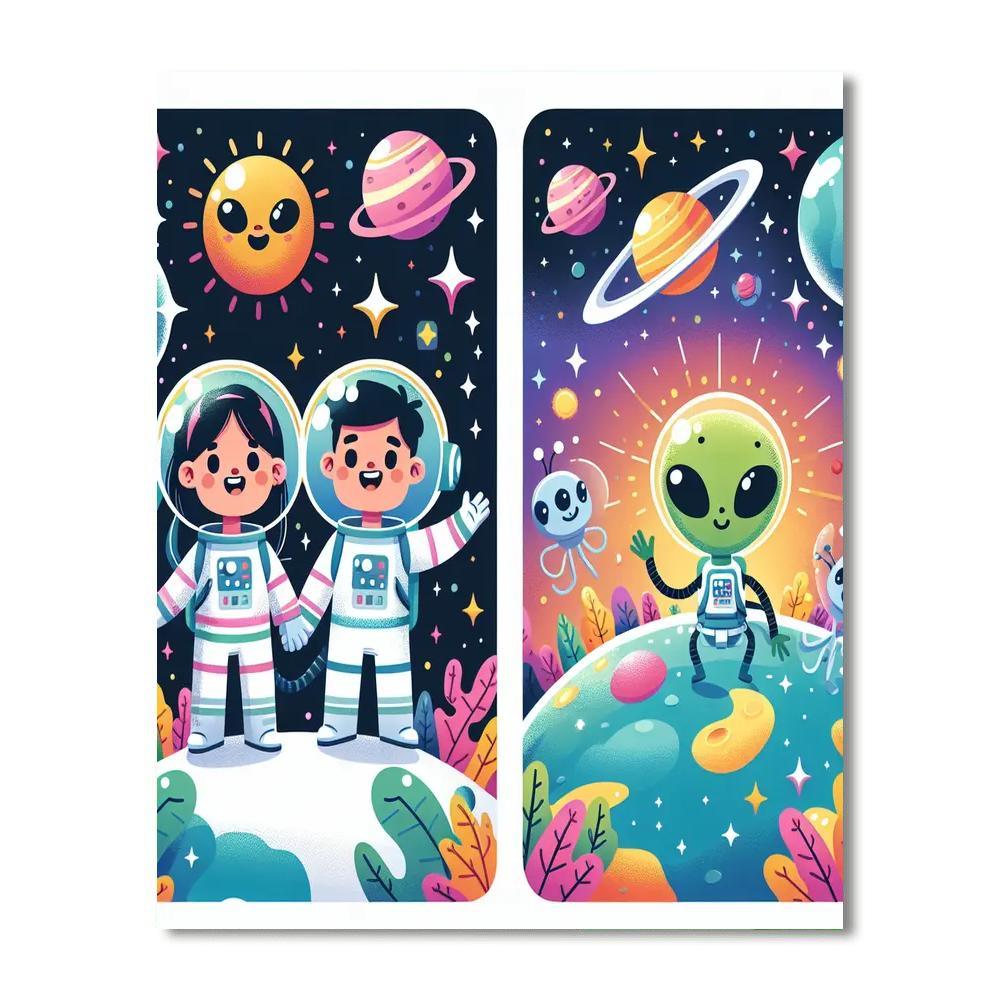 Exciting Outer Space Expedition Numbered Painting Kits