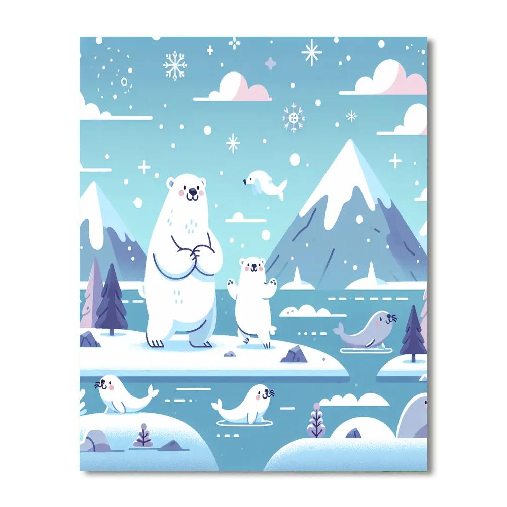 Jolly Polar Bear Expedition Paint By Color