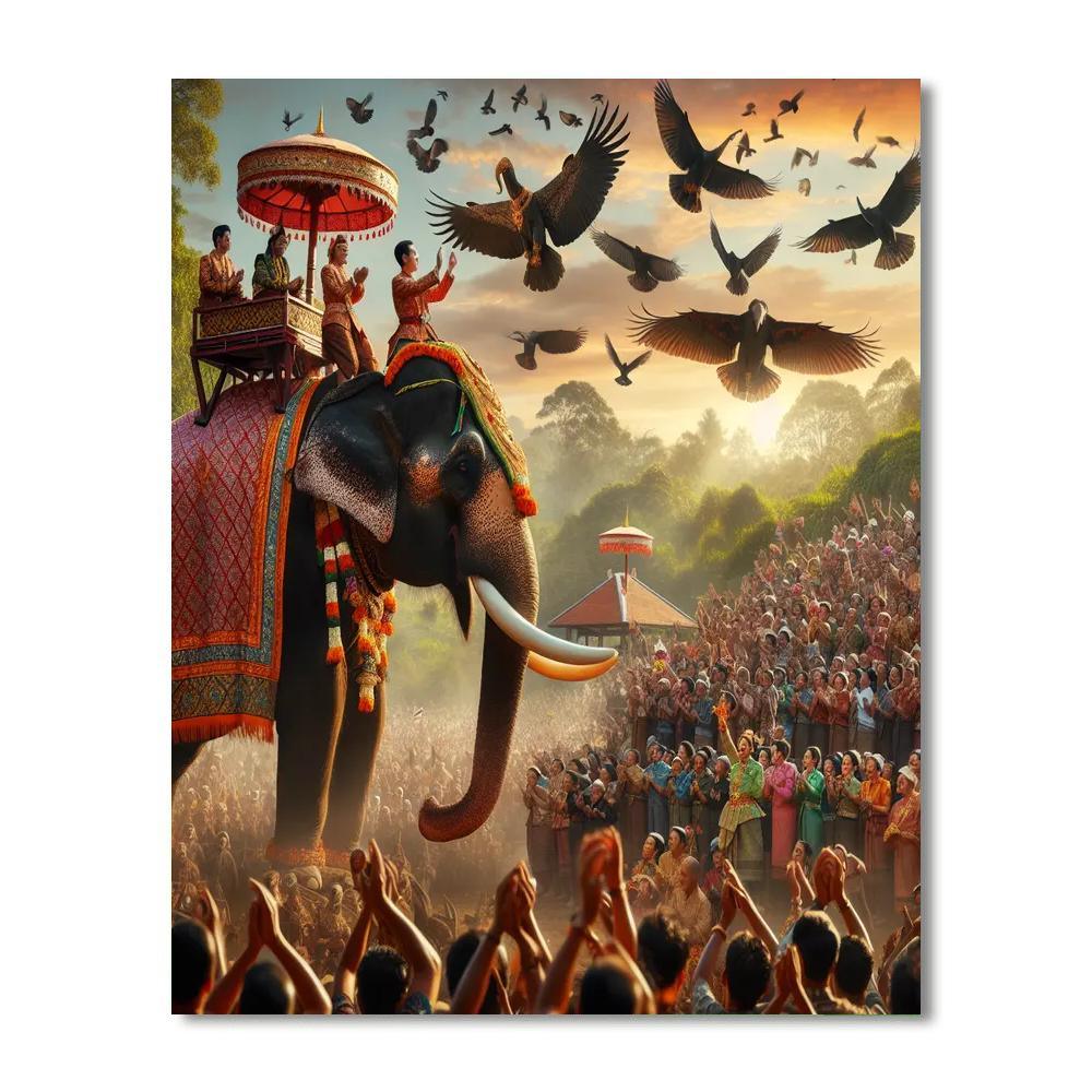 Surin Elephant Round-up - Surin, Thailand Paint By Number