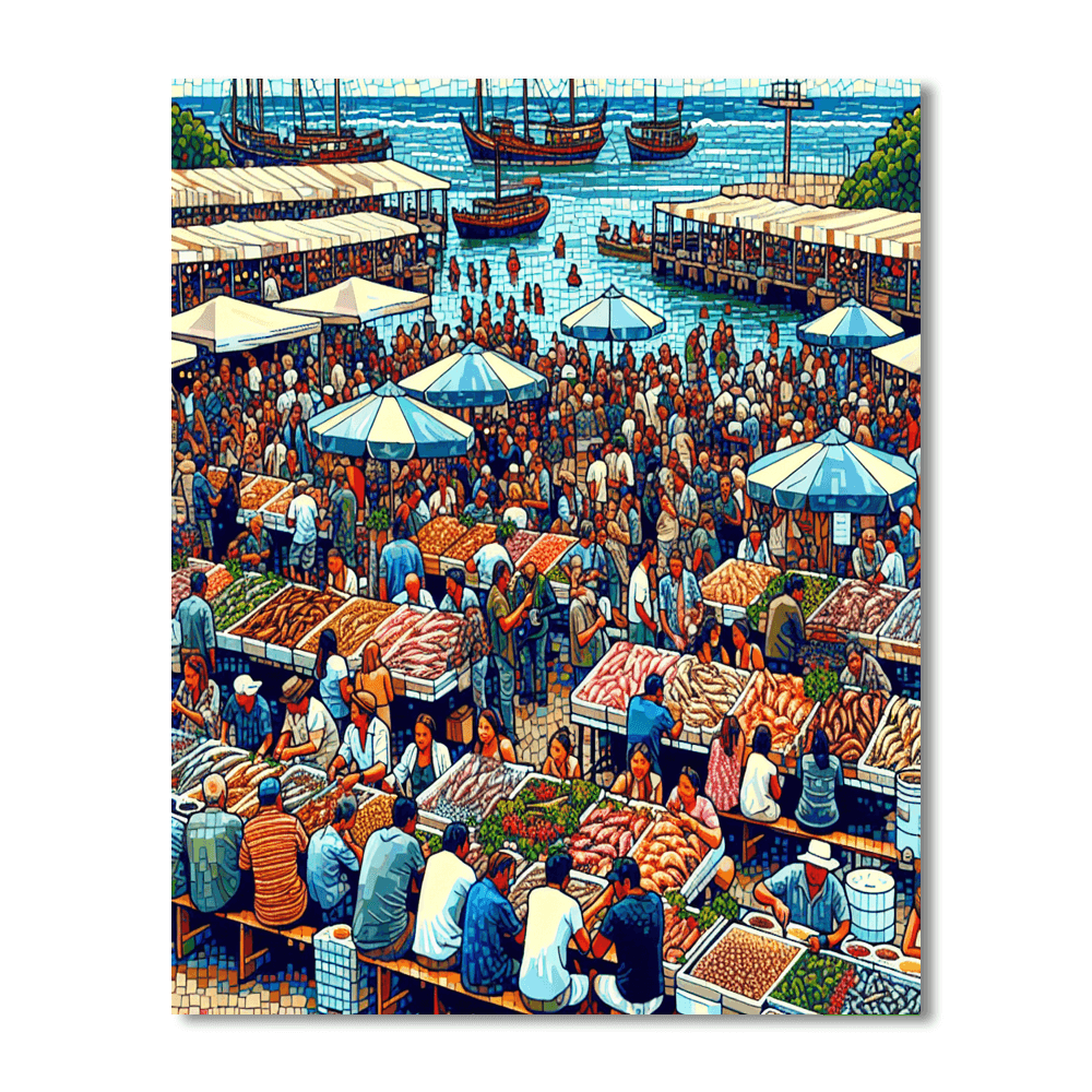 Algarve Seafood Festival - Portugal Number Painting