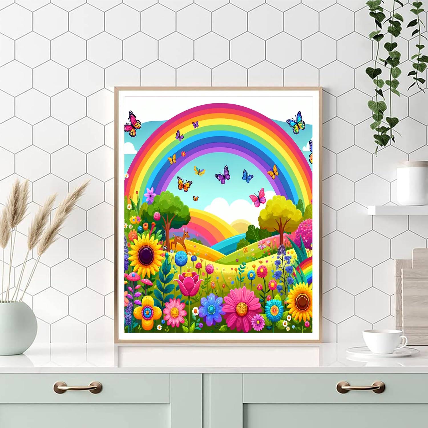 Rainbow Celebration Paint By Numbers Art