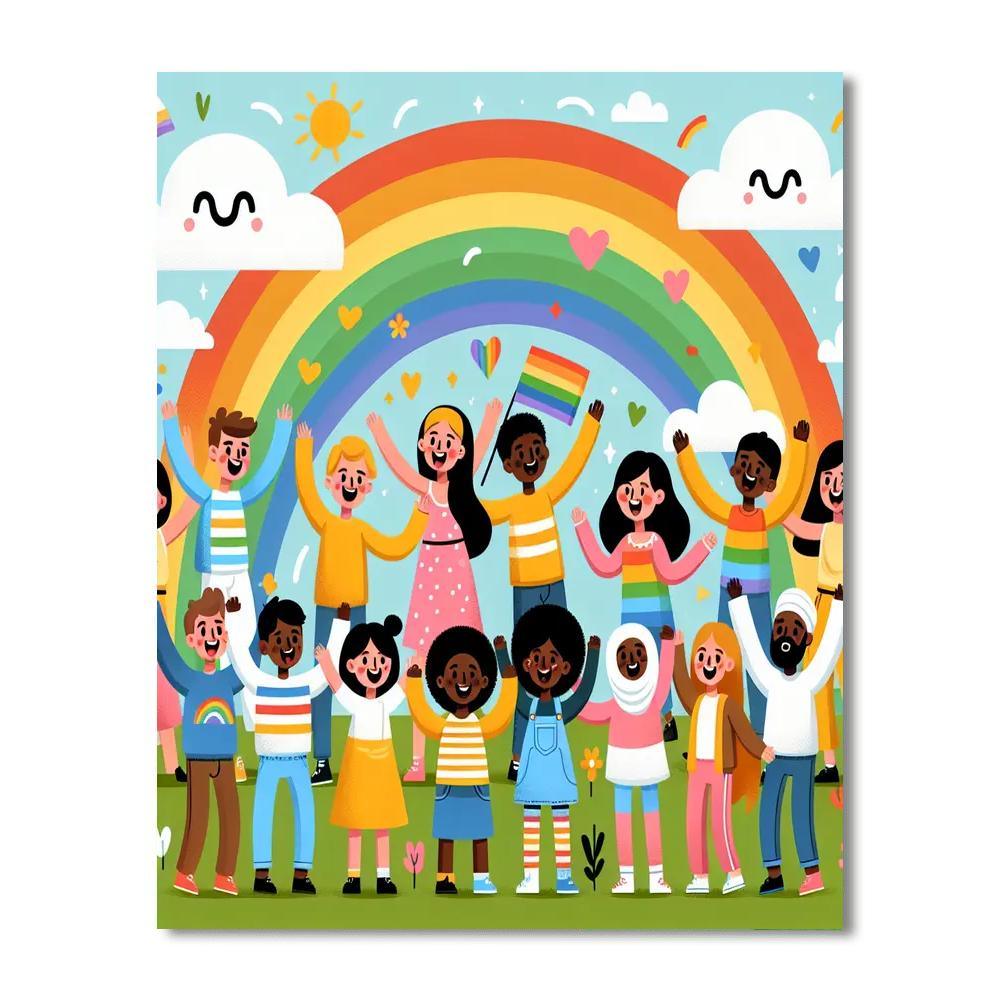 Rainbow Pals Numbered Painting Kits