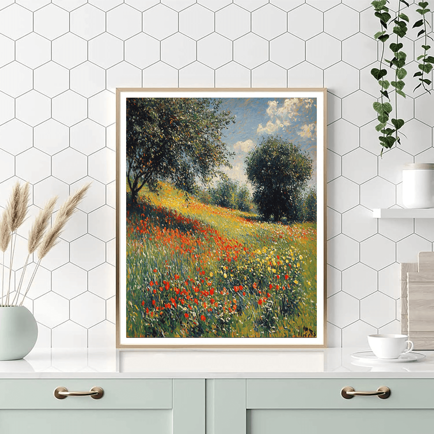 Claude Monet Inspired Impressionist Summer Meadow  Paint By Numbers