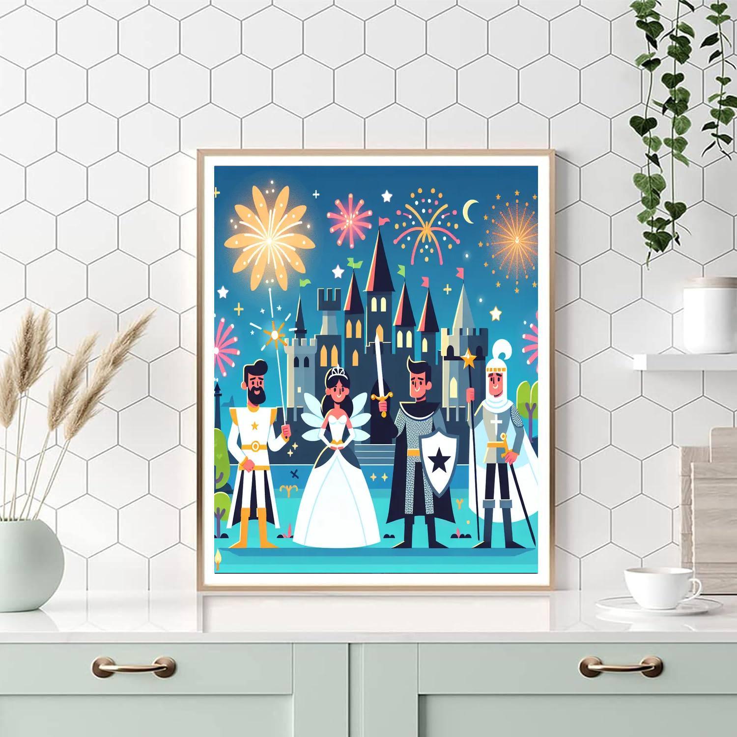 Fantasy Kingdom Festival Painting By Numbers Kit