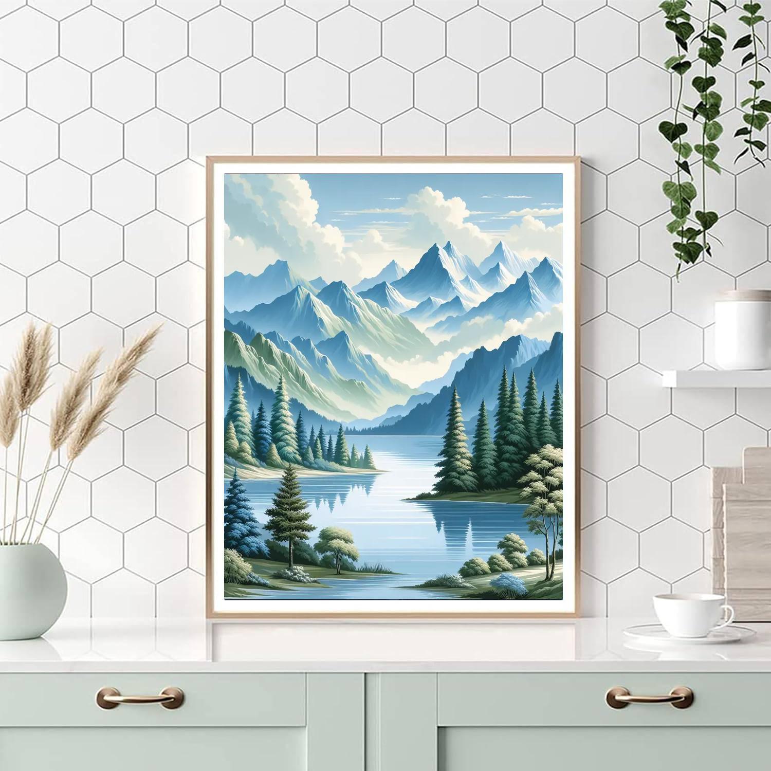 Glistening Crystal Waters Paint By Numbers Kits