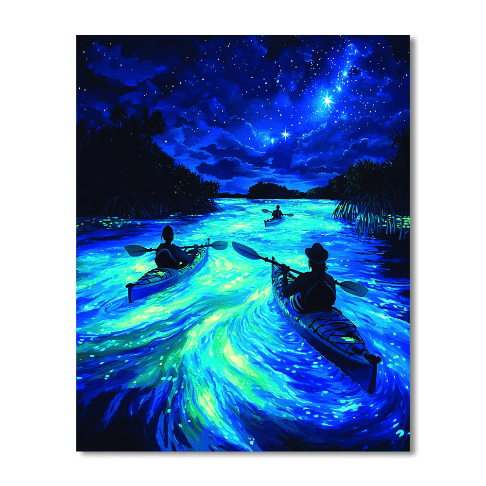 Bioluminescent Bay - Vieques, Puerto Rico DIY Paint By Numbers