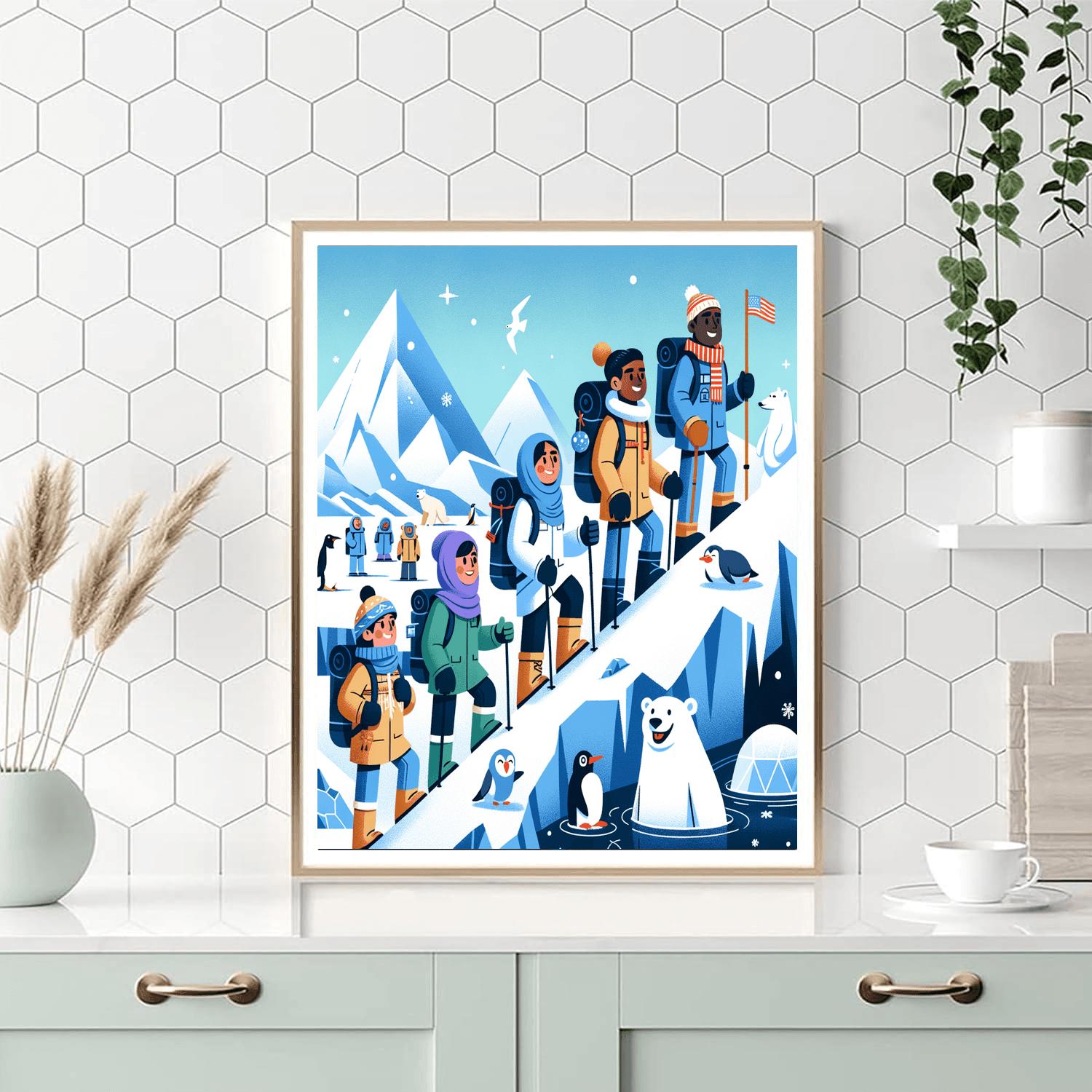Snowy Mountain Adventure Painting By Numbers Kit