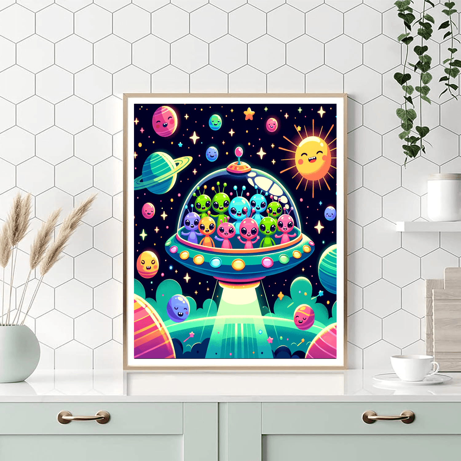 Silly Space Explorers DIY Paint By Numbers