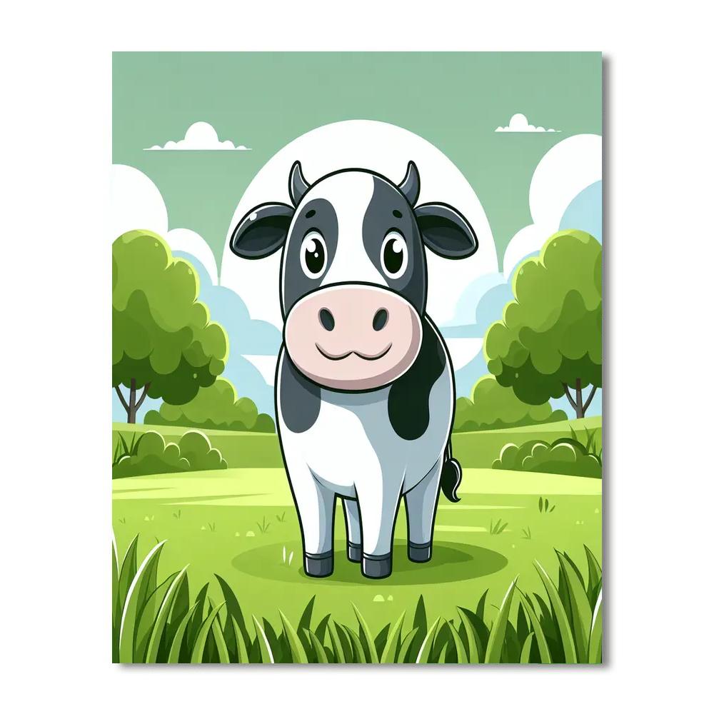 Cuddly Cows Paint By Numbers Art
