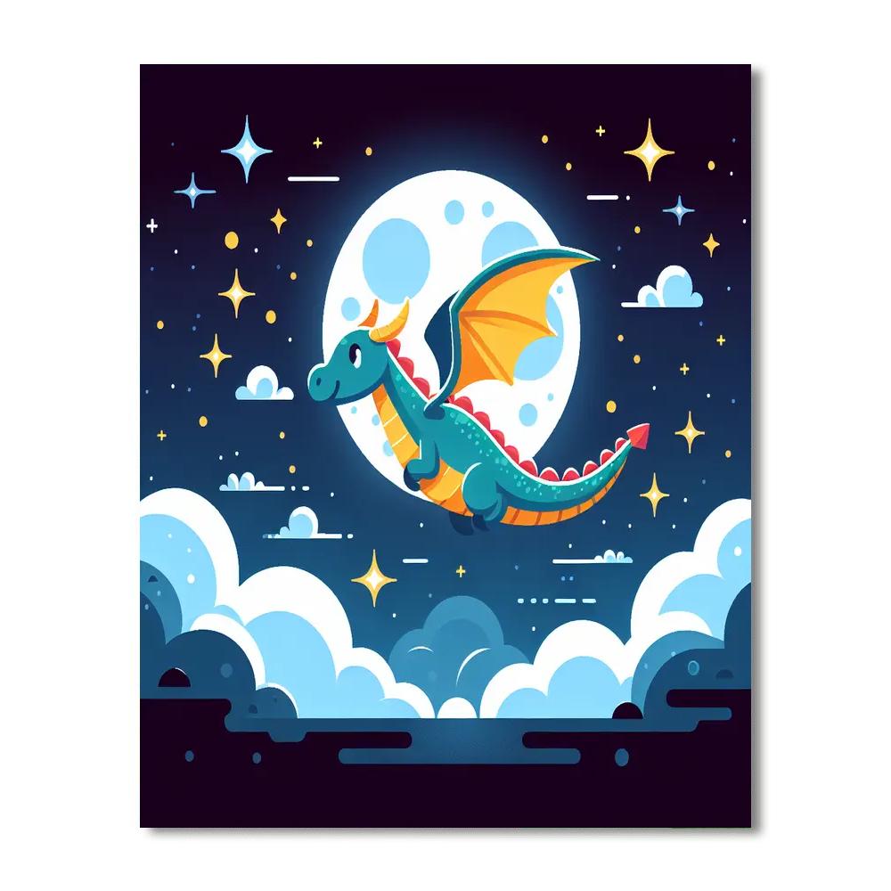 Moonlit Dragon Quest Paint By Numbers