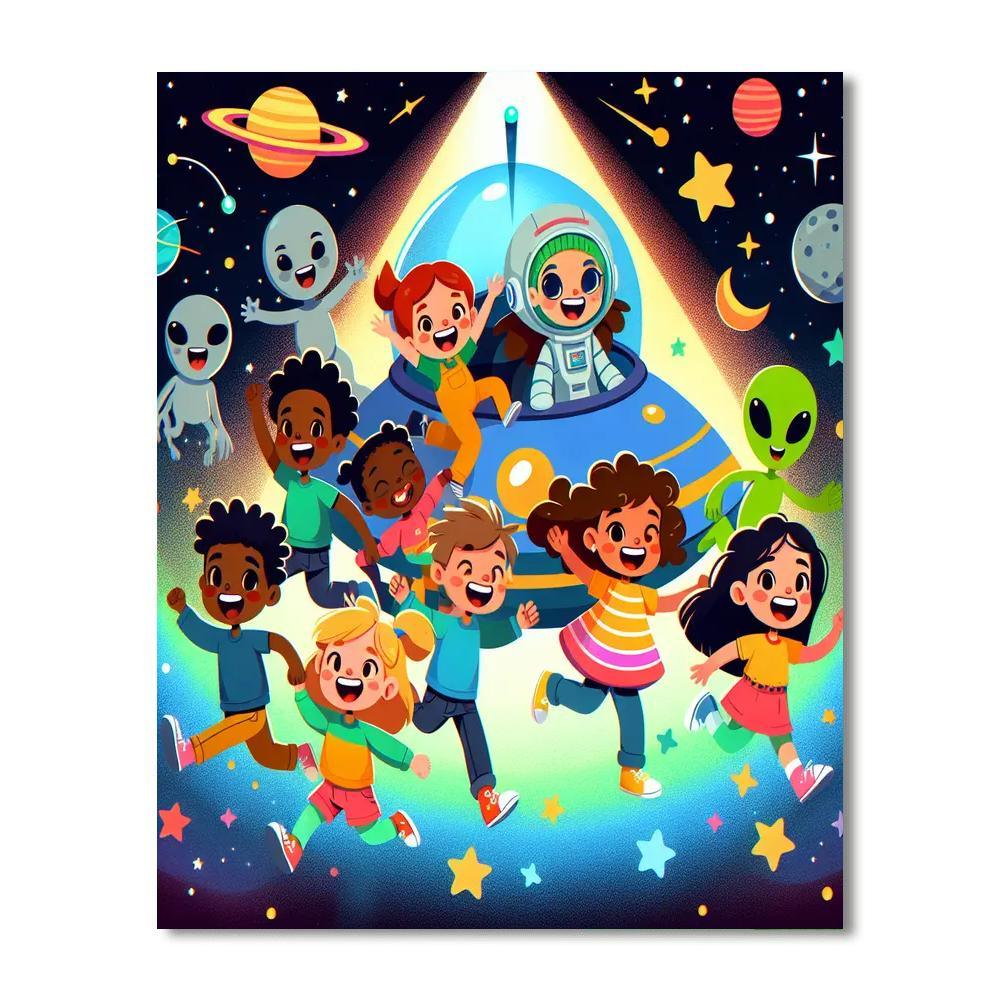 Space Adventures With Pals Paint By Number