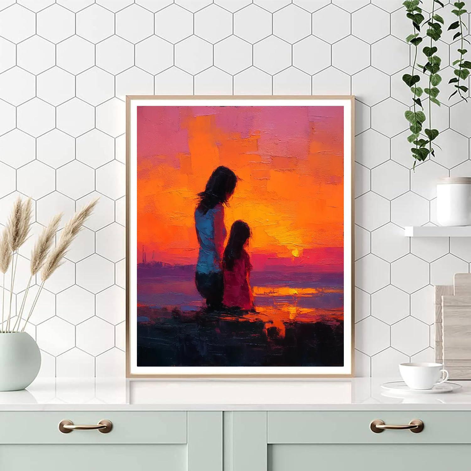 Sunset Dreams Of Motherhood Painting Number Kit