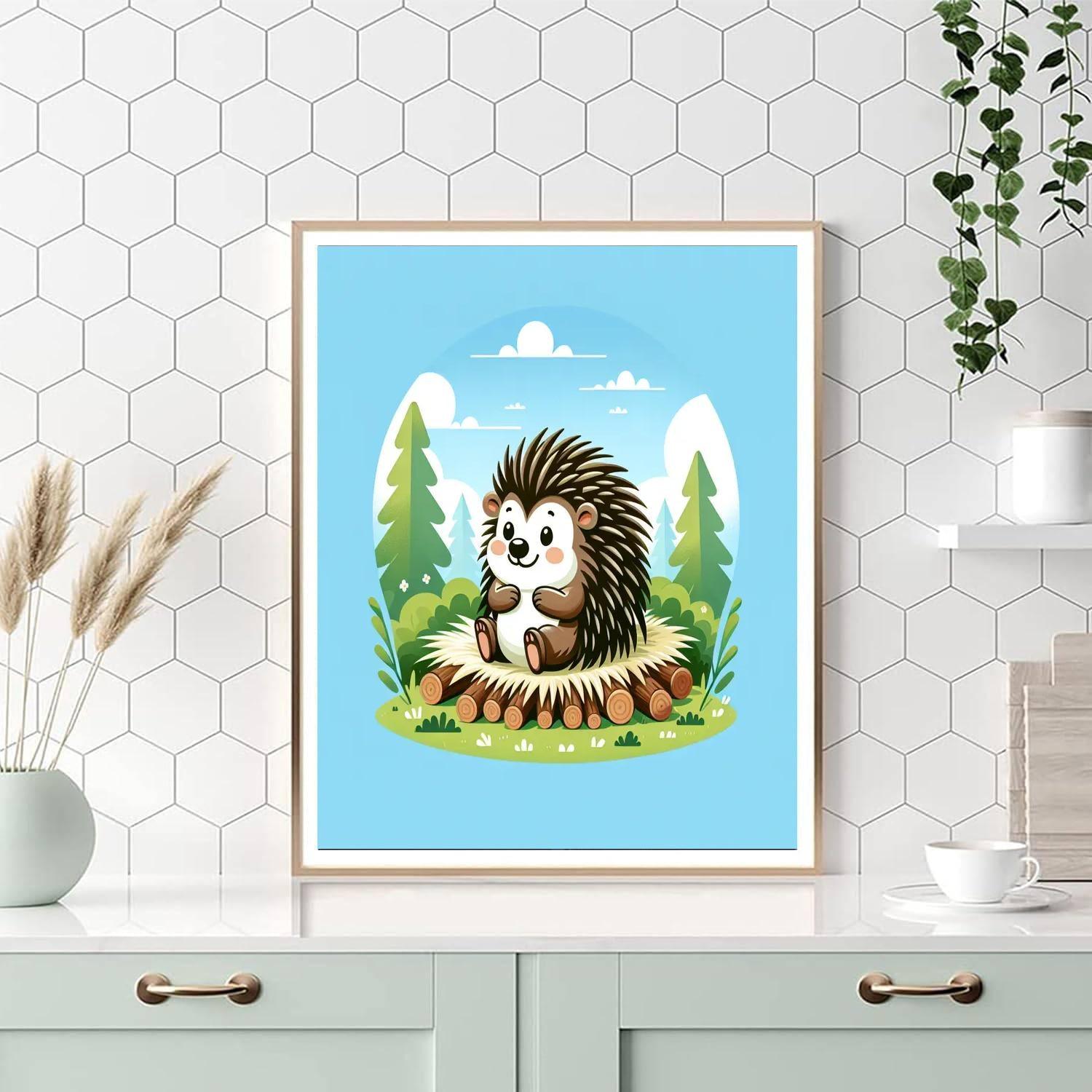 Perky Porcupine Painting By Numbers Kit