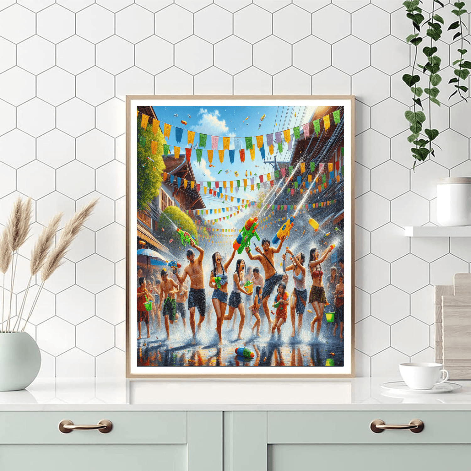 Songkran Water Festival - Chiang Mai Number Painting