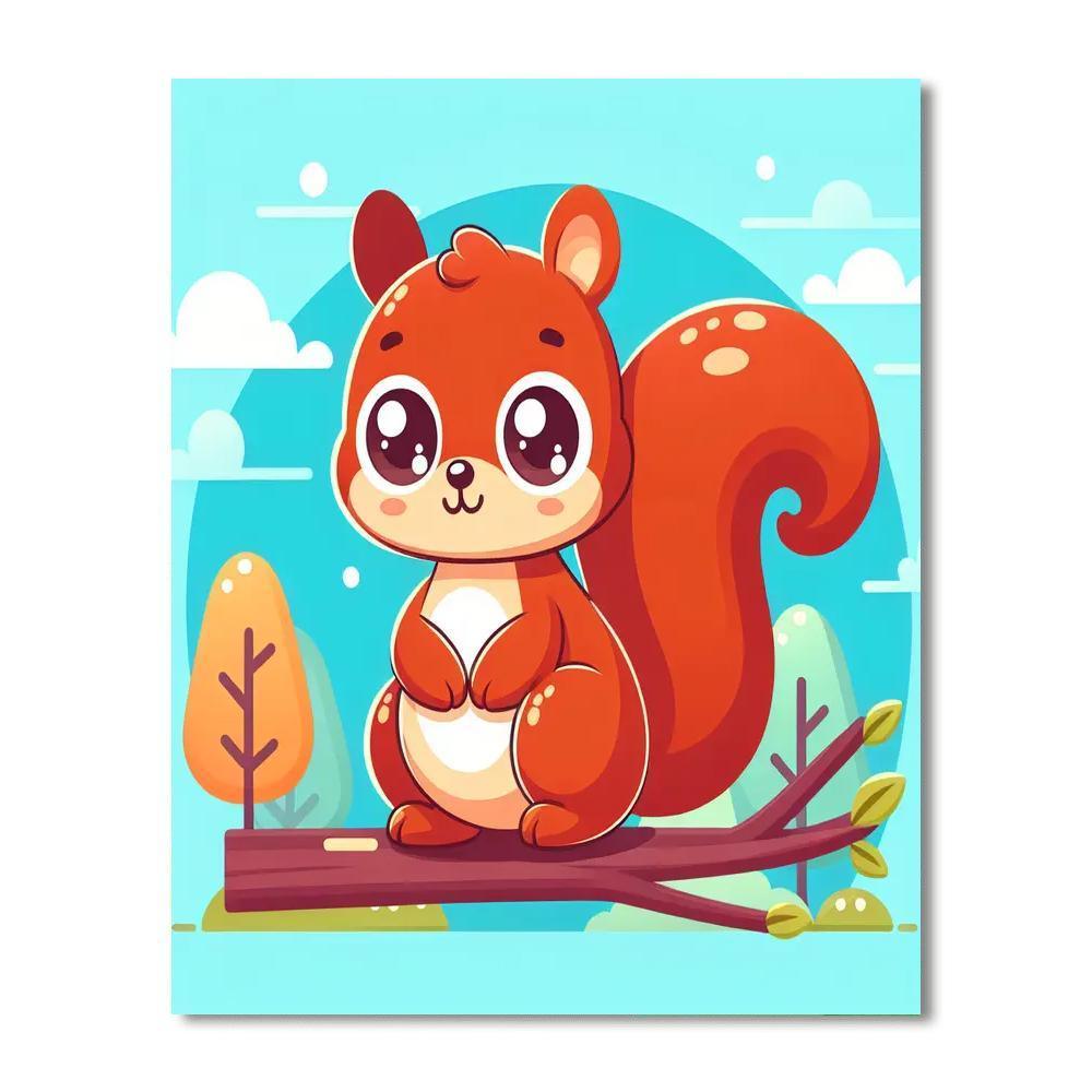 Brave Little Squirrel Paint By Number